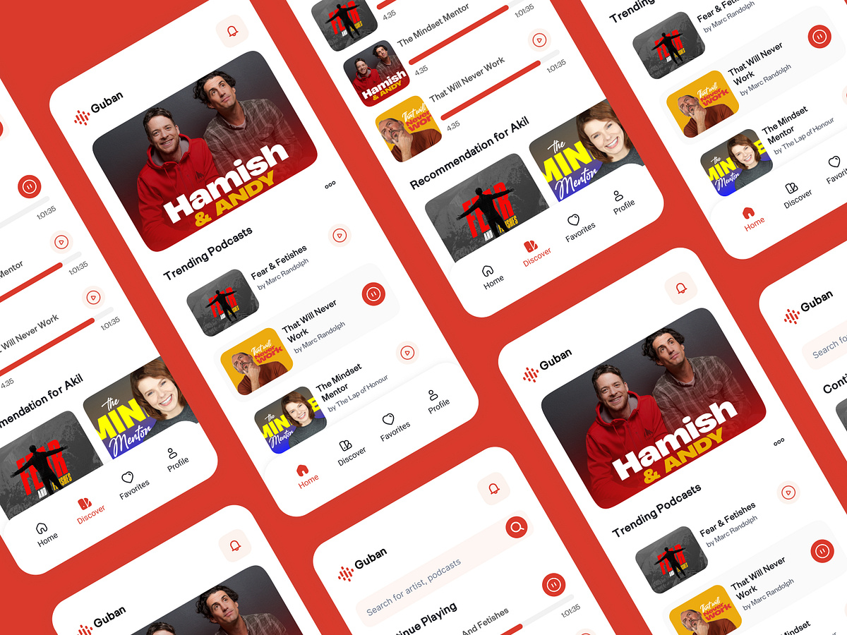 Podcast App UI Design Image 1
