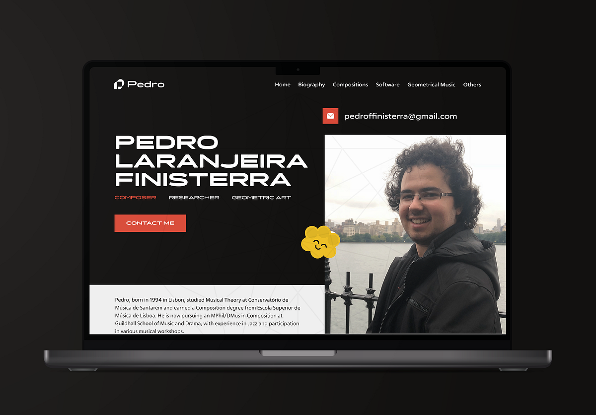 Researcher & Musician Website Design Image 1