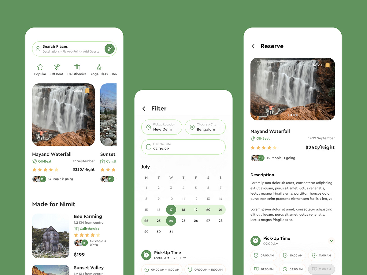 Creative Travel App UI UX design Image 1