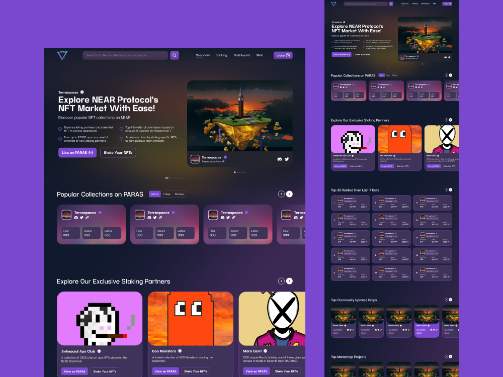NFT Mint Focused Website UX UI Design