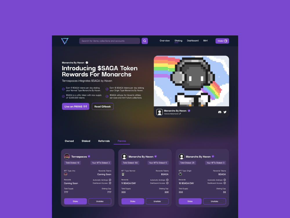 NFT Mint Focused Website UX UI Design Image 1