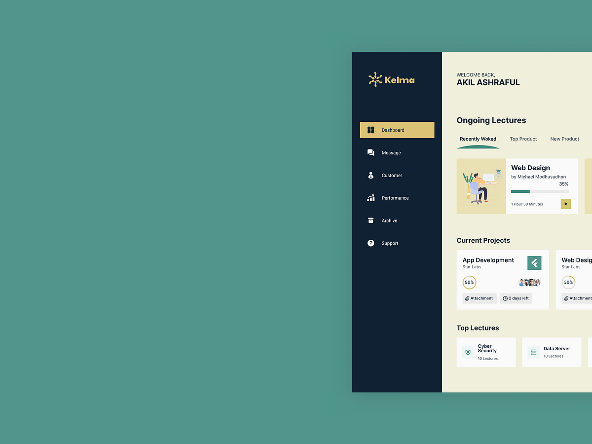 Dashboard UI Design Image 1