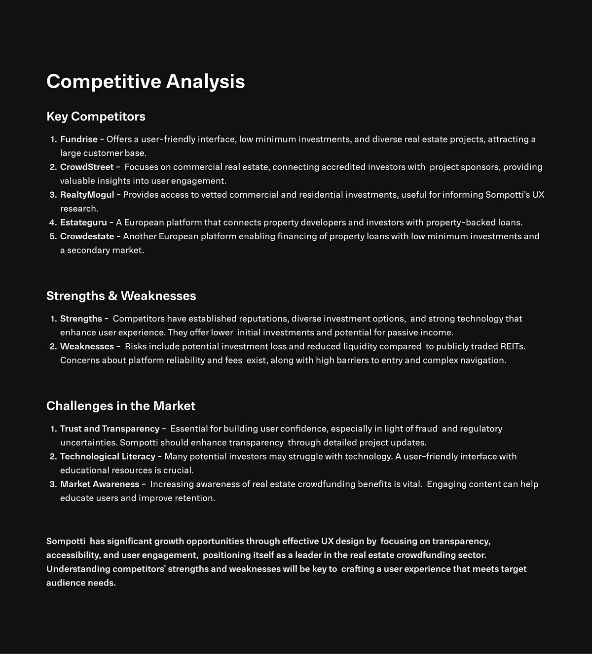 Sompotti (Real Estate Crowdfunding) - UX Case Study Image 3