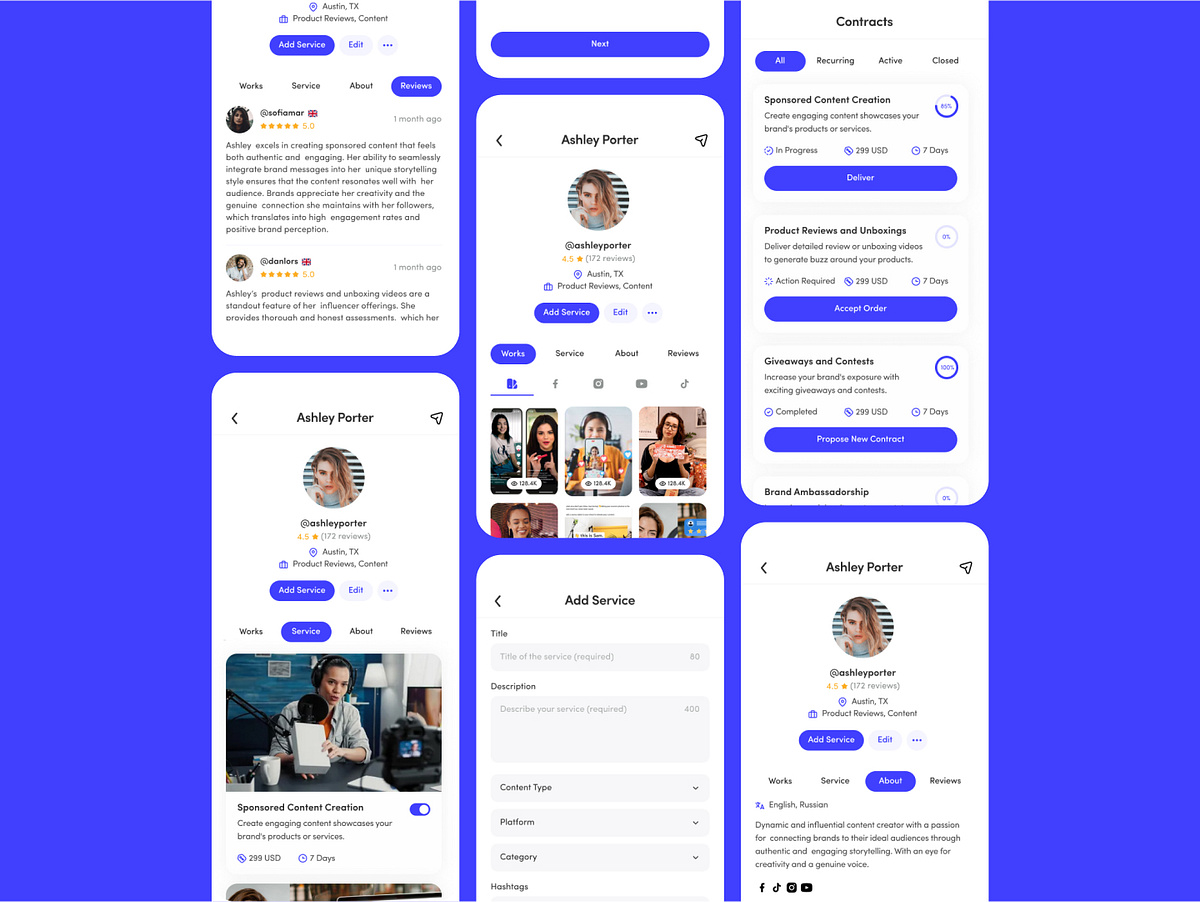 Influencer Mobile App UI/UX Design Image 2