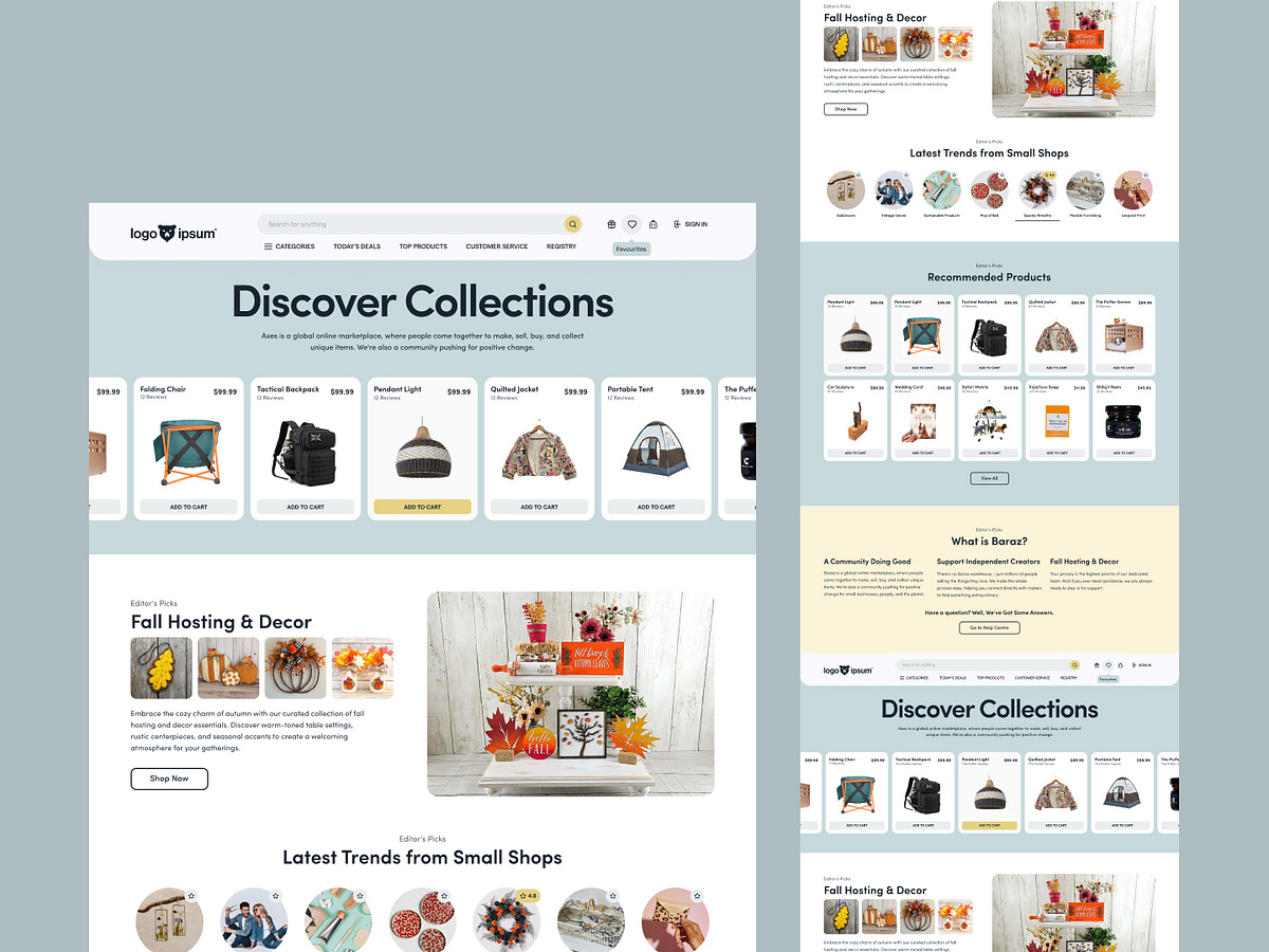 e-Commerce Online Marketplace Website Design