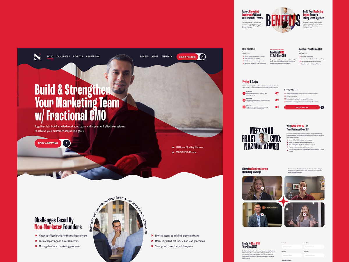 Fractional CMO Landing Page Design