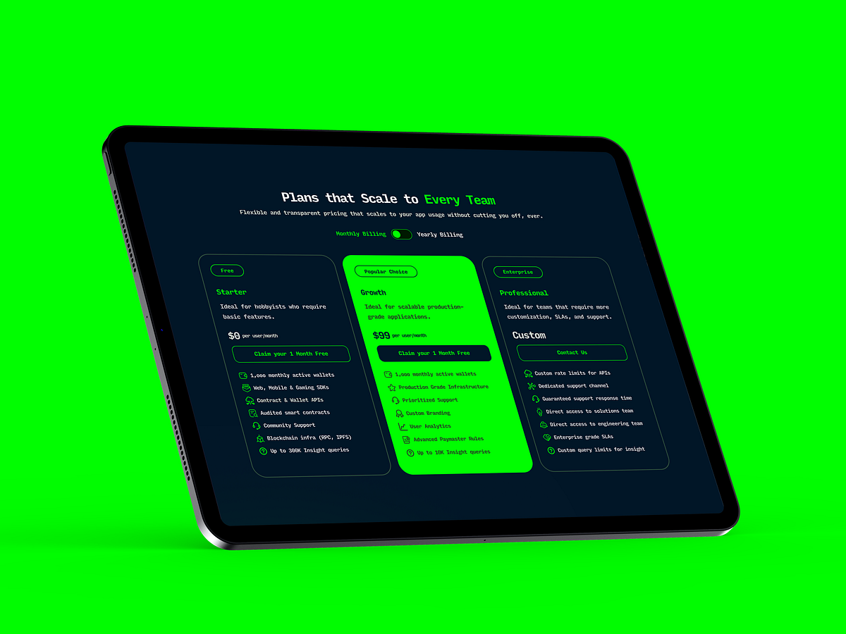 Web3 Development Platform Product Landing Page Image 1