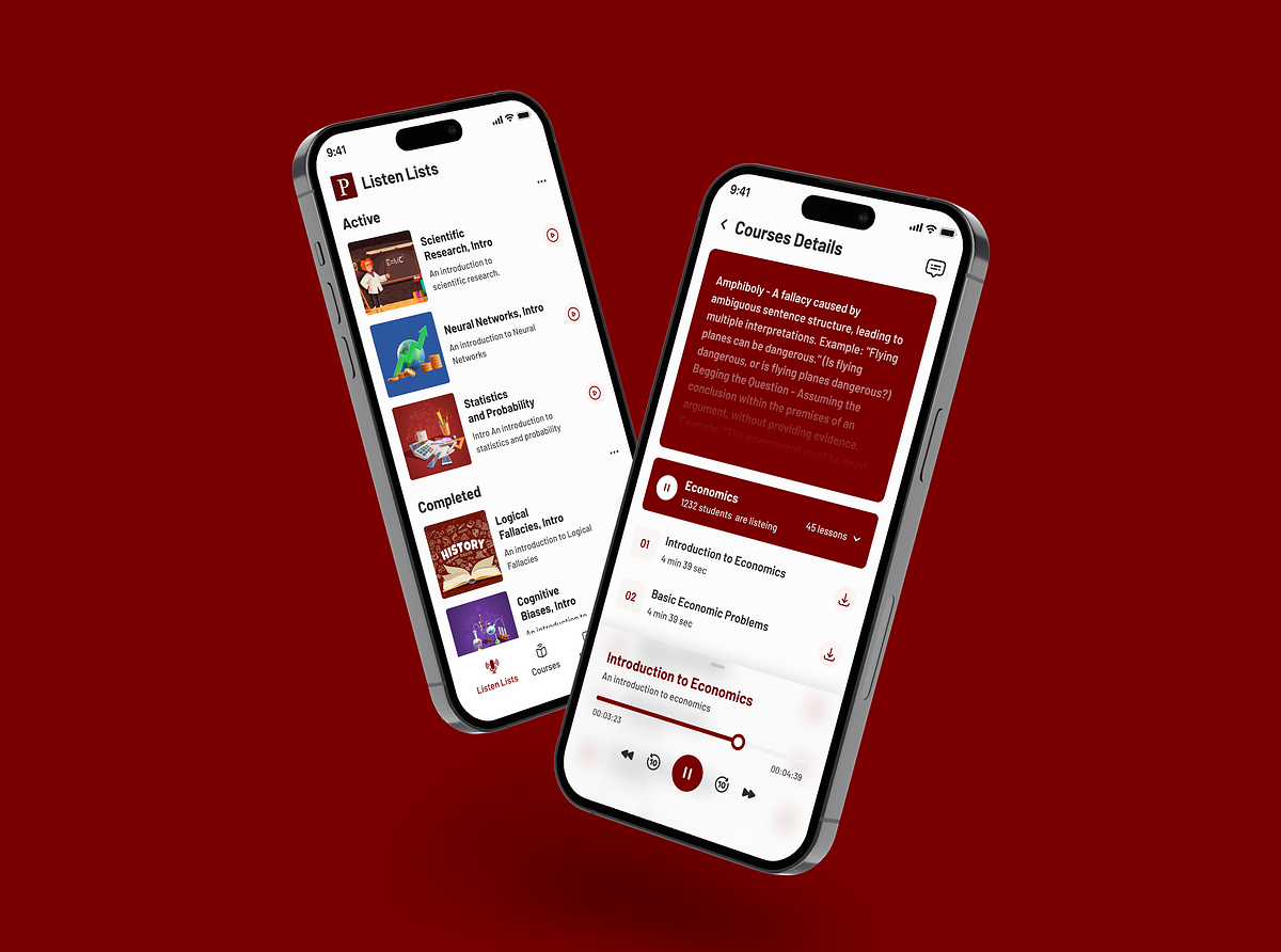 Interactive Educational Mobile App UI Design
