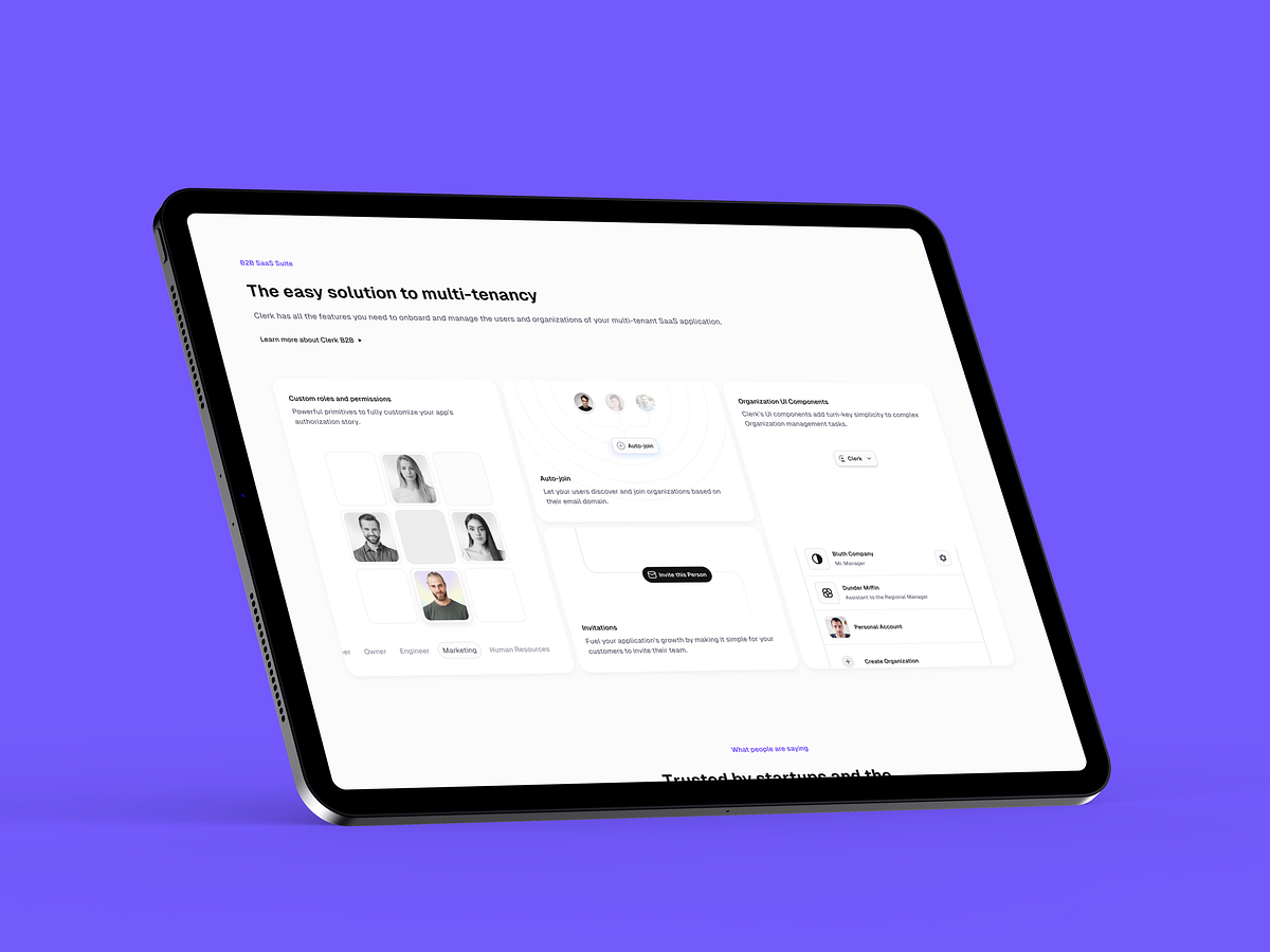User Management SaaS Landing Page Design Image 1