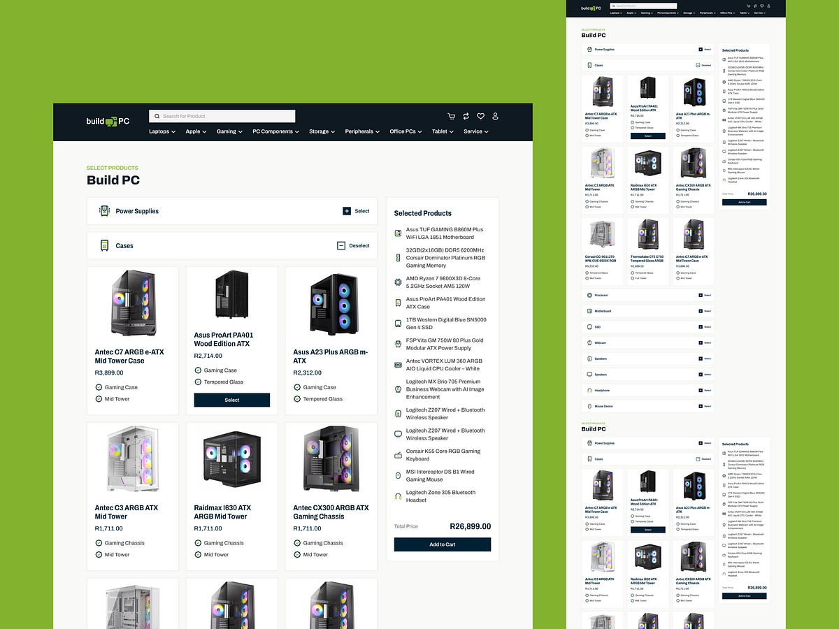PC Builder E-commerce Website Design Image 0