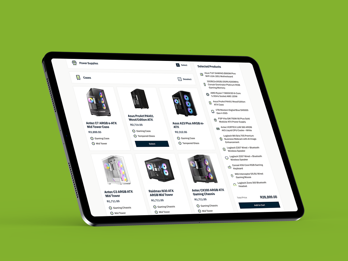 PC Builder E-commerce Website Design Image 1