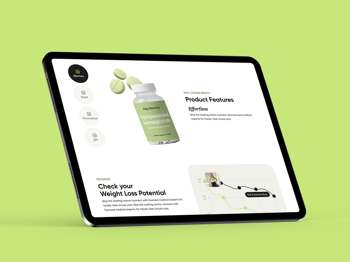 Weight Loss Program Healthcare Website Design Image 1