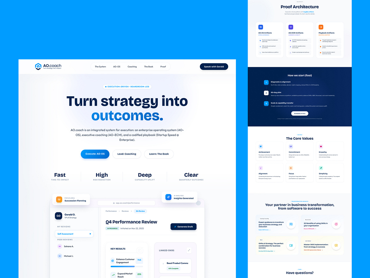 Modern Business Coaching & Consulting Website Design