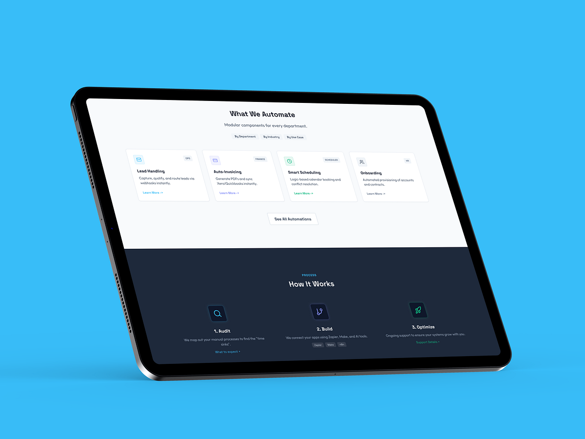 Business Automation Agency Website Design Image 1