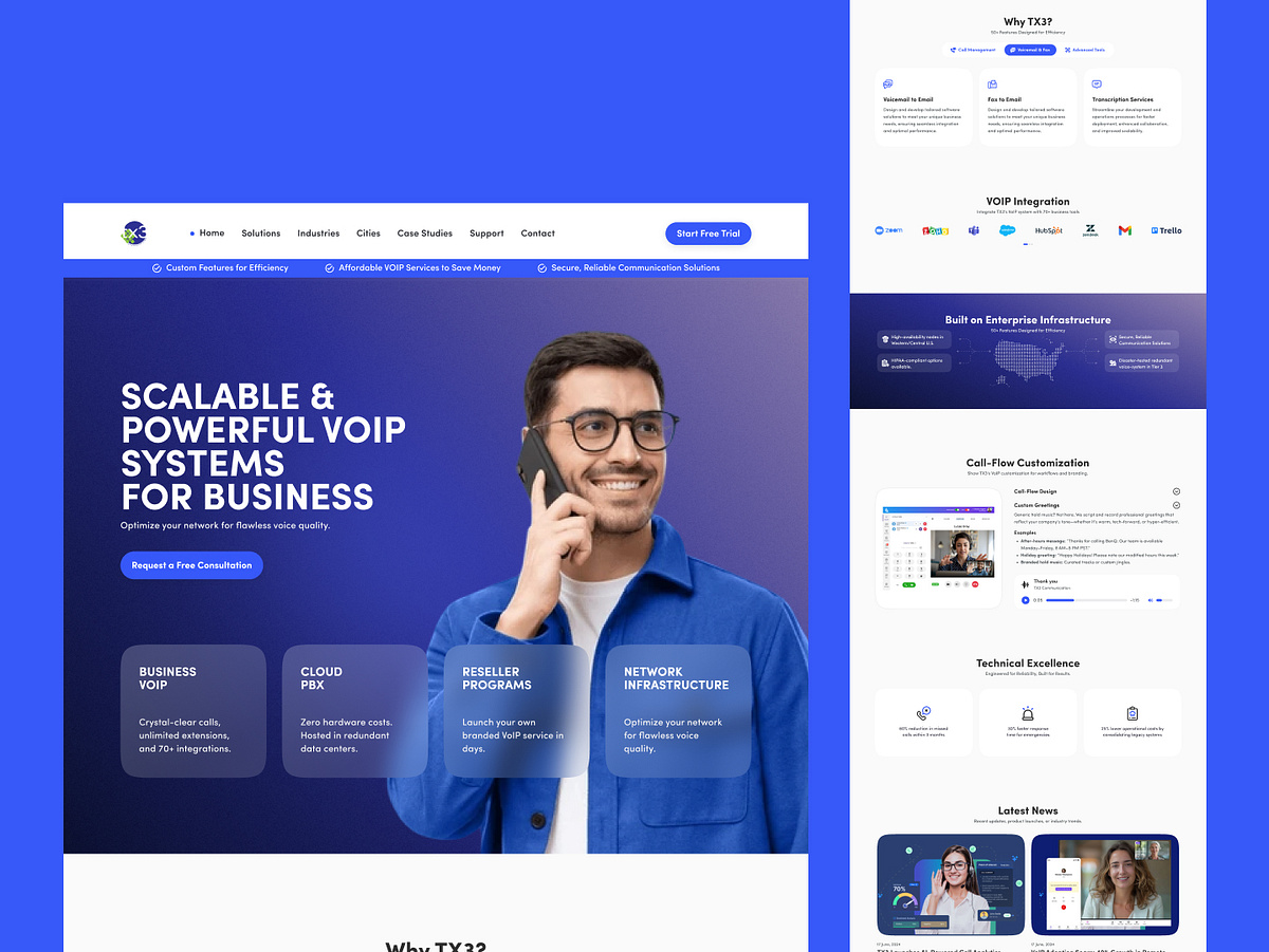 Telecom and VOIP Company Website Design Image 0