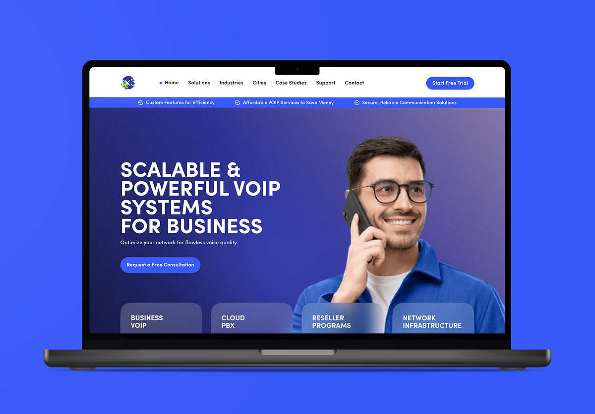 Telecom and VOIP Company Website Design Image 2