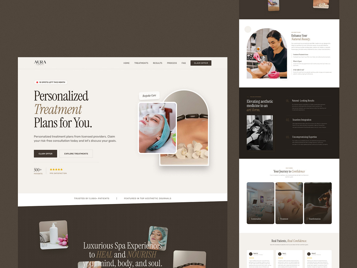 Luxury Med Spa Website Design With Consultation Booking