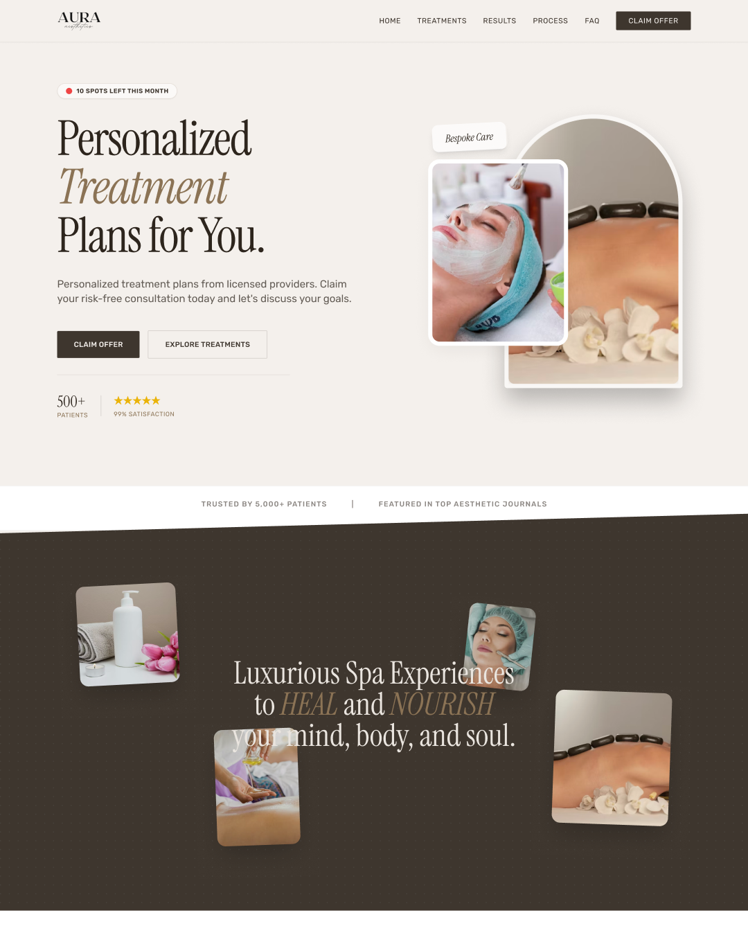 Luxury Med Spa Website Design With Consultation Booking Image 2