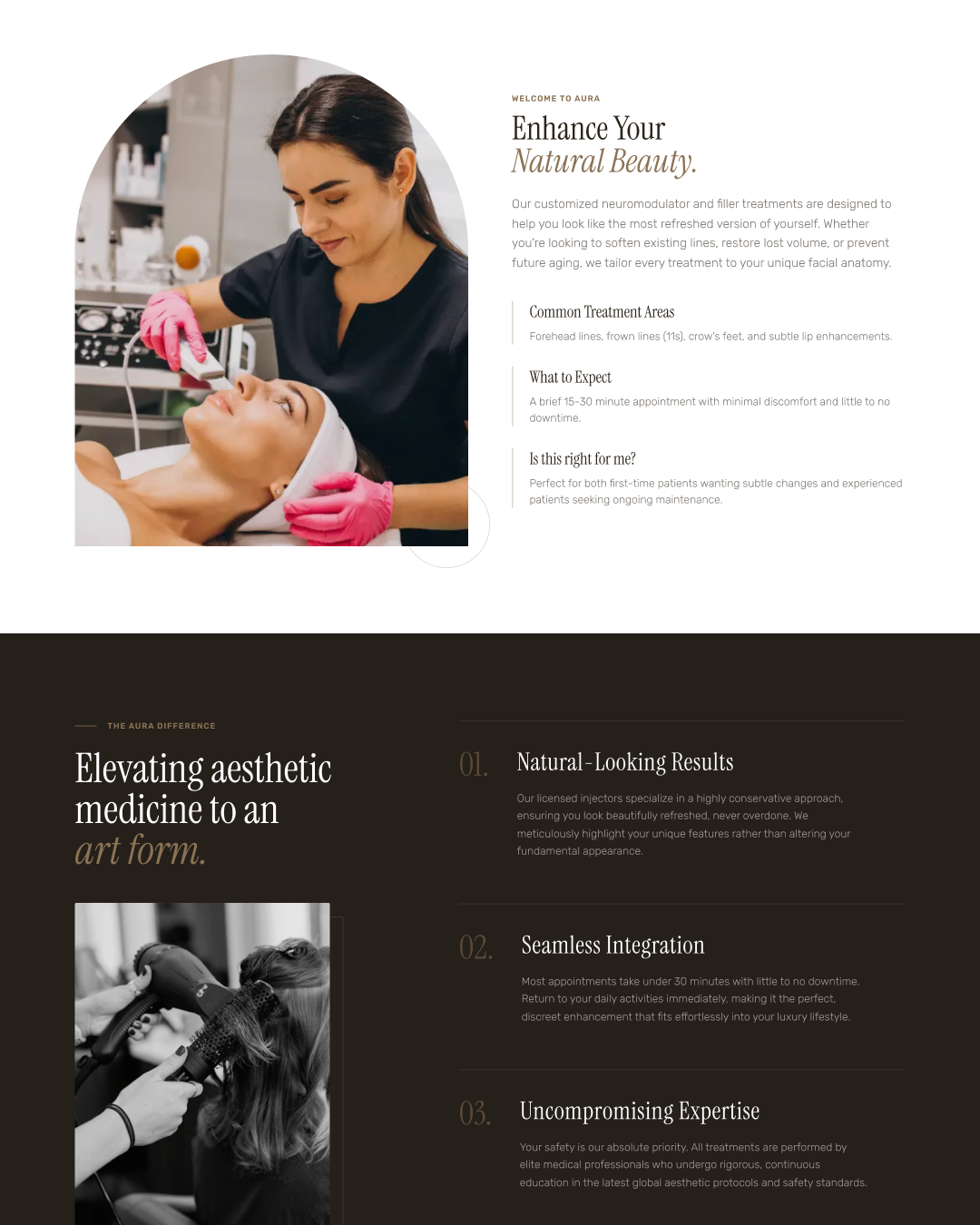 Luxury Med Spa Website Design With Consultation Booking Image 3