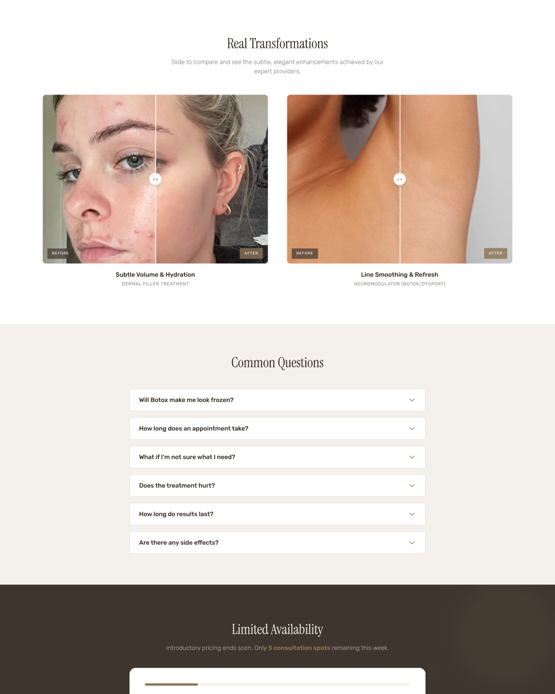 Luxury Med Spa Website Design With Consultation Booking Image 5
