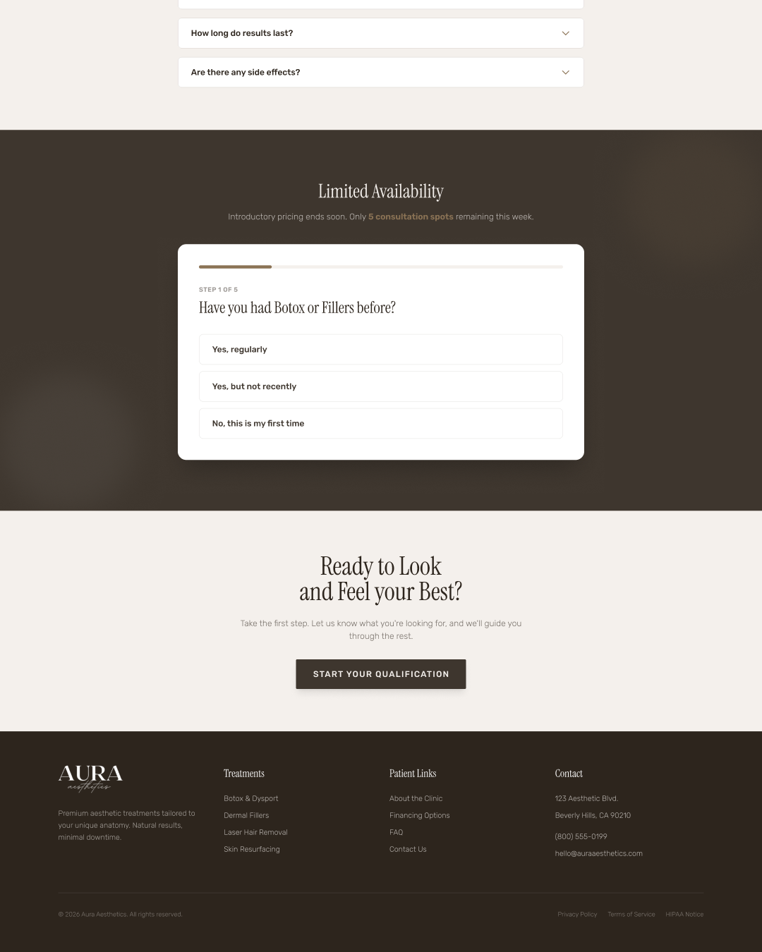 Luxury Med Spa Website Design With Consultation Booking Image 6