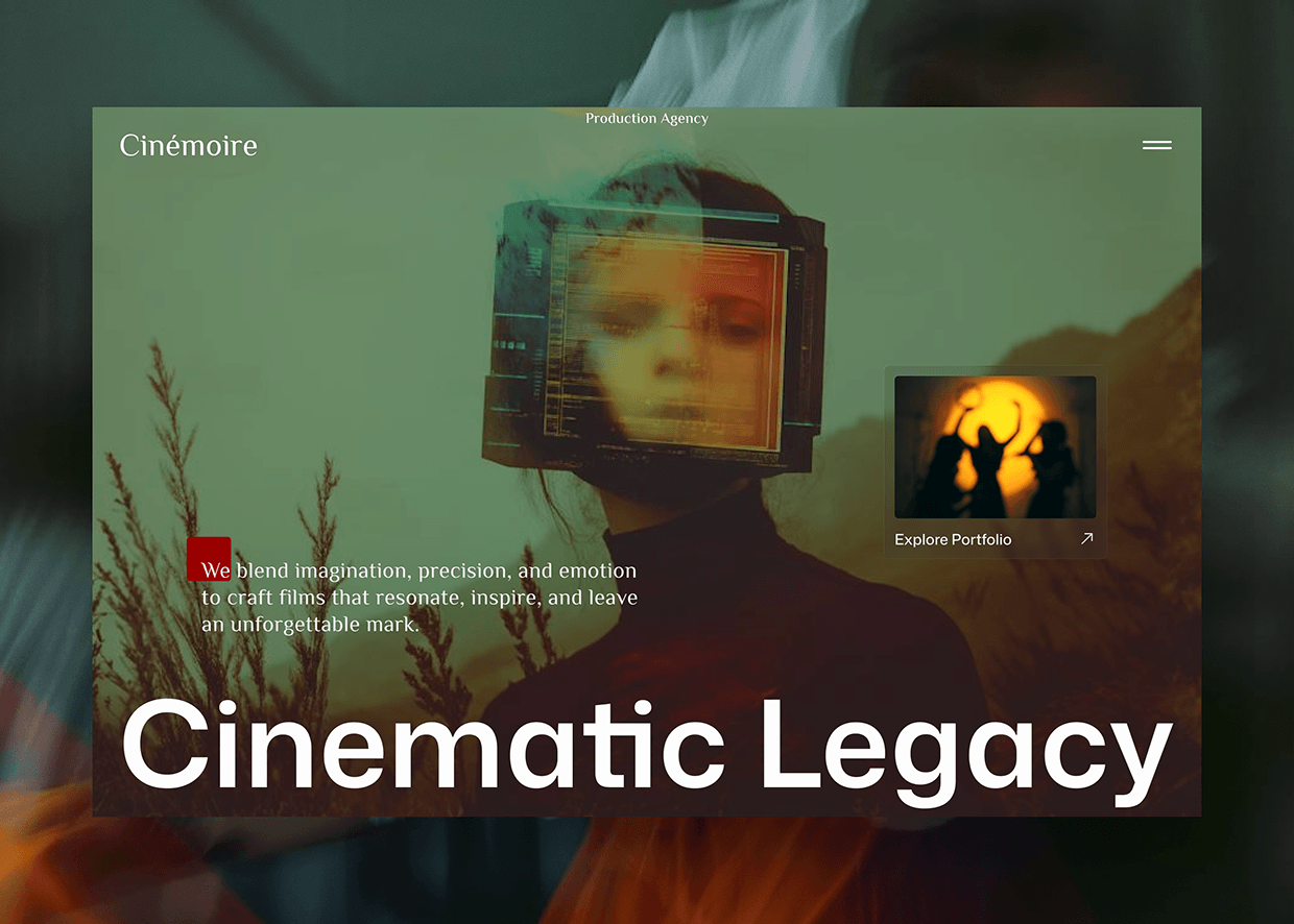 Cinémoire - Production Agency UI Design
