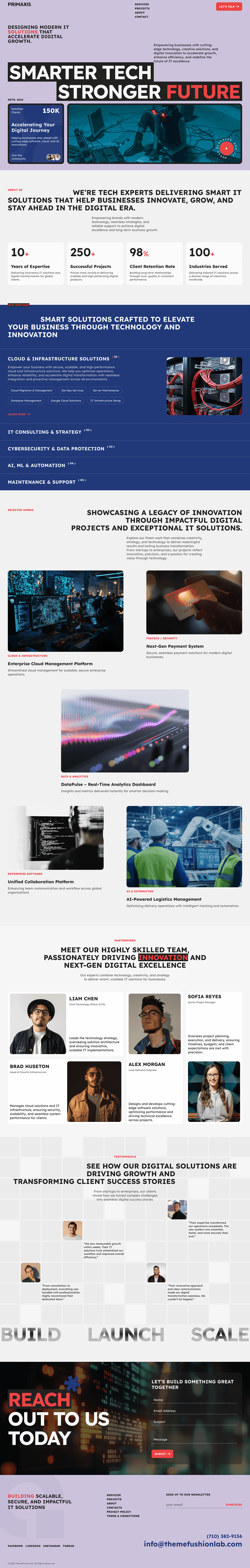 Primaxis — IT Solutions Agency Website UI Design Image 0