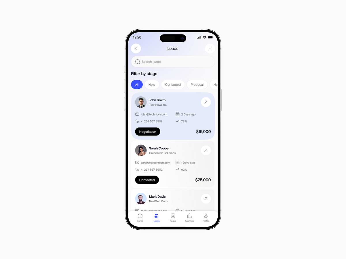 AI-Powered Sales CRM Mobile App Image 1