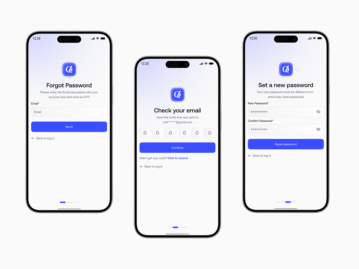 Forgot Password Screen – AI-Powered Sales CRM Mobile App