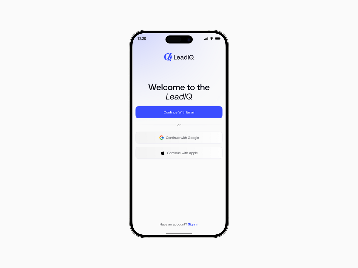 Login & Signup Page UI Design | AI-Powered Sales CRM Mobile App Image 0