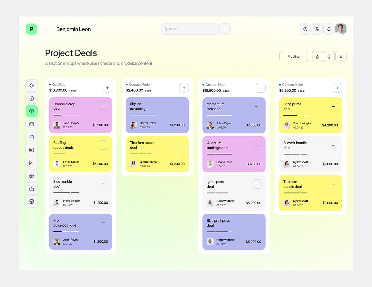 Pipedrive CRM - Deal Management Dashboard Image 0