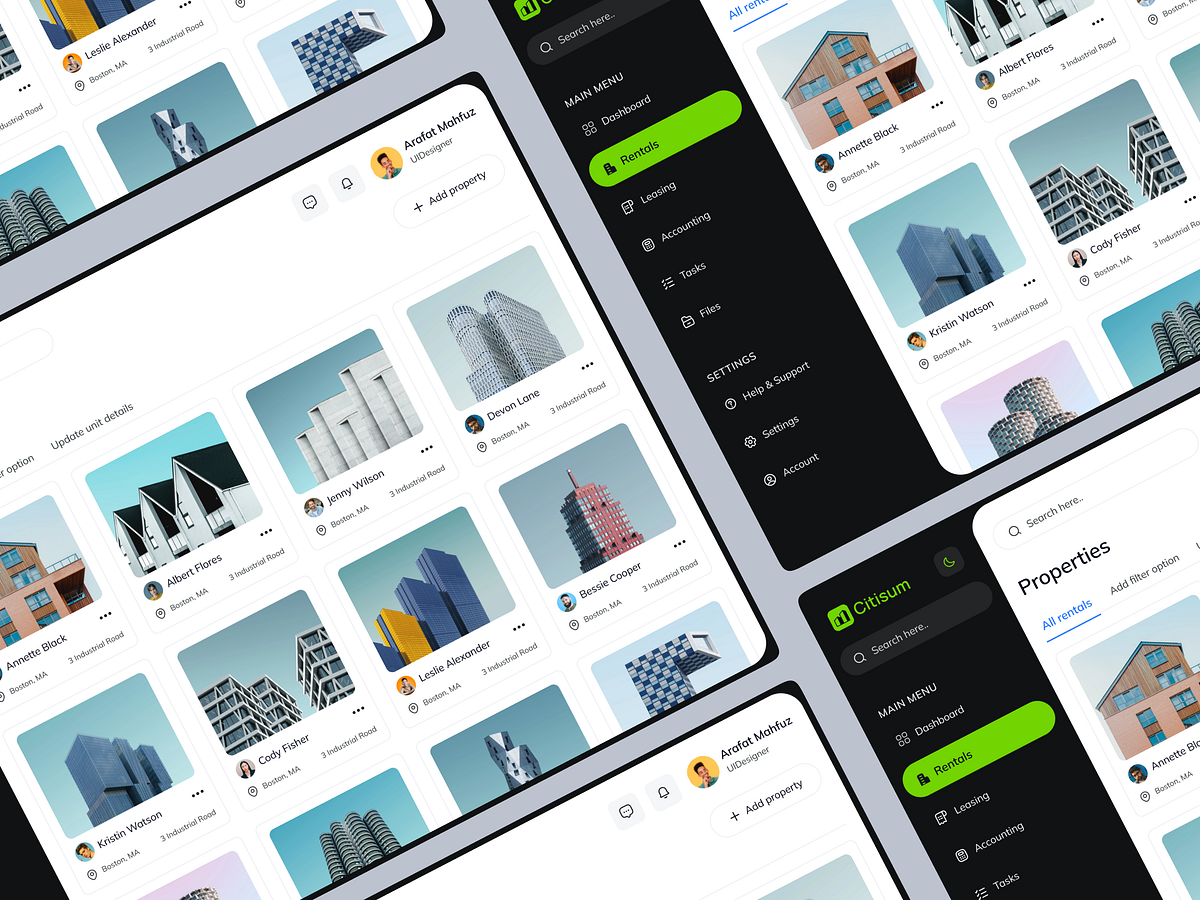 Citisum - Real Estate Dashboard Design Image 2
