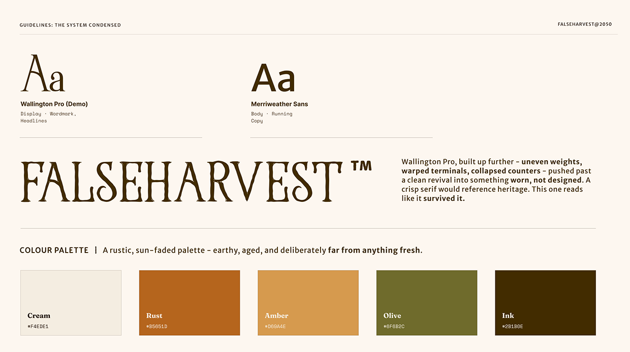 FALSEHARVEST™ | 2050 Branding Image 7