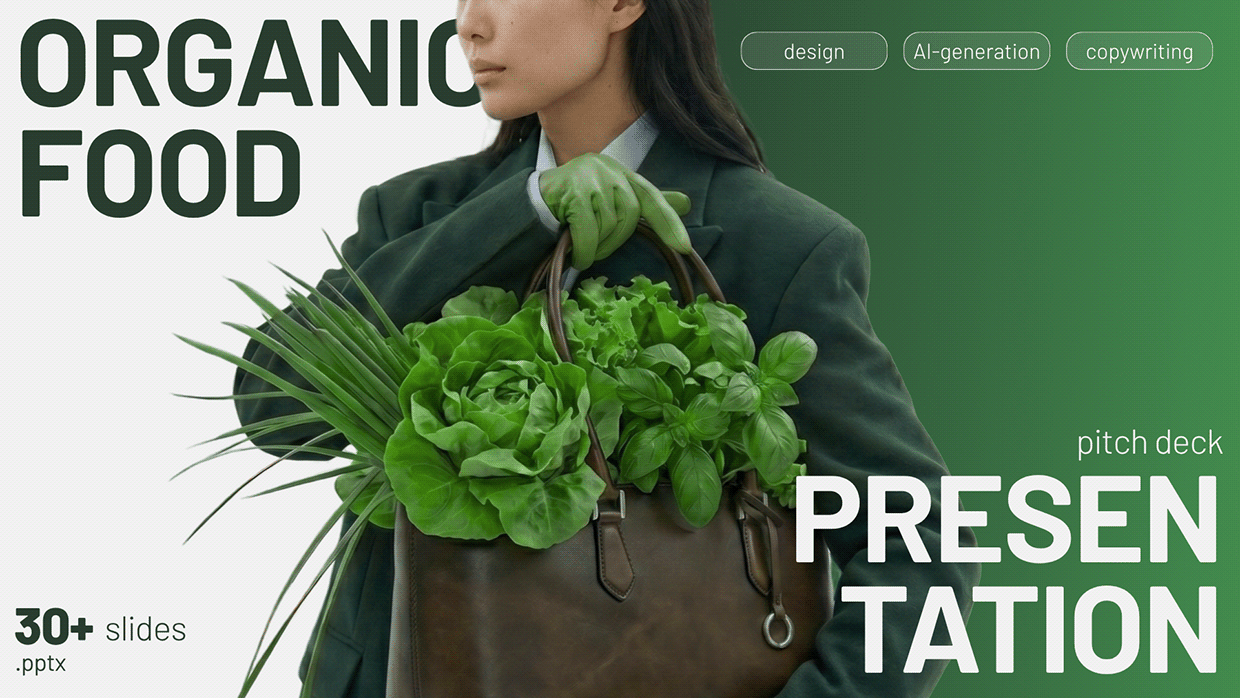 Pitch Deck Presentation Design for Organic Food Brand