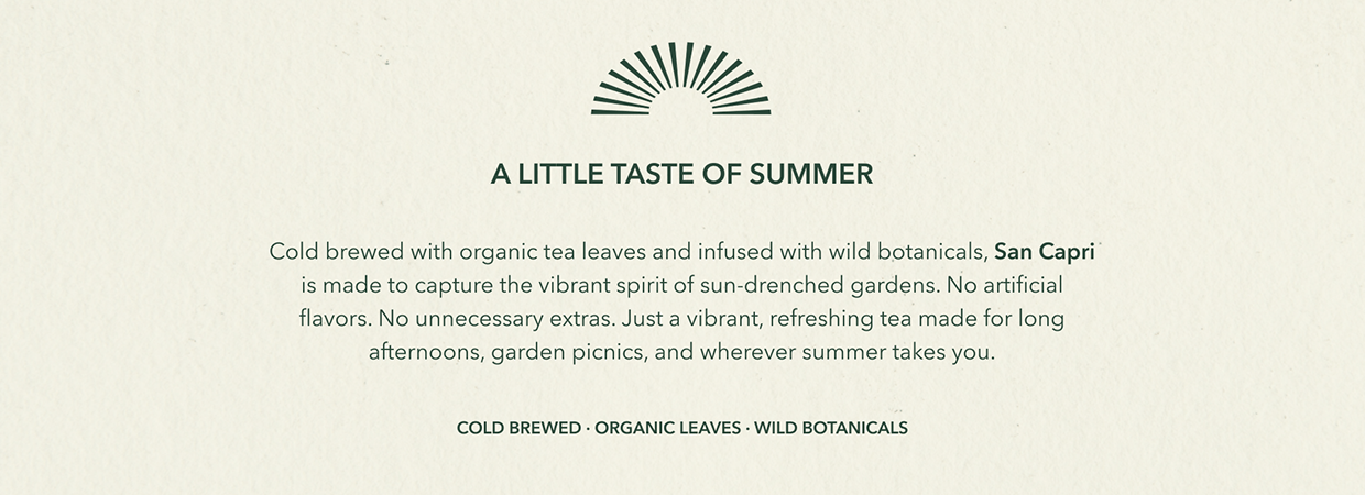 San Capri | Craft Iced Tea | Branding&Packaging Design Image 0
