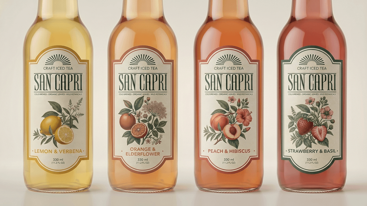 San Capri | Craft Iced Tea | Branding&Packaging Design Image 2