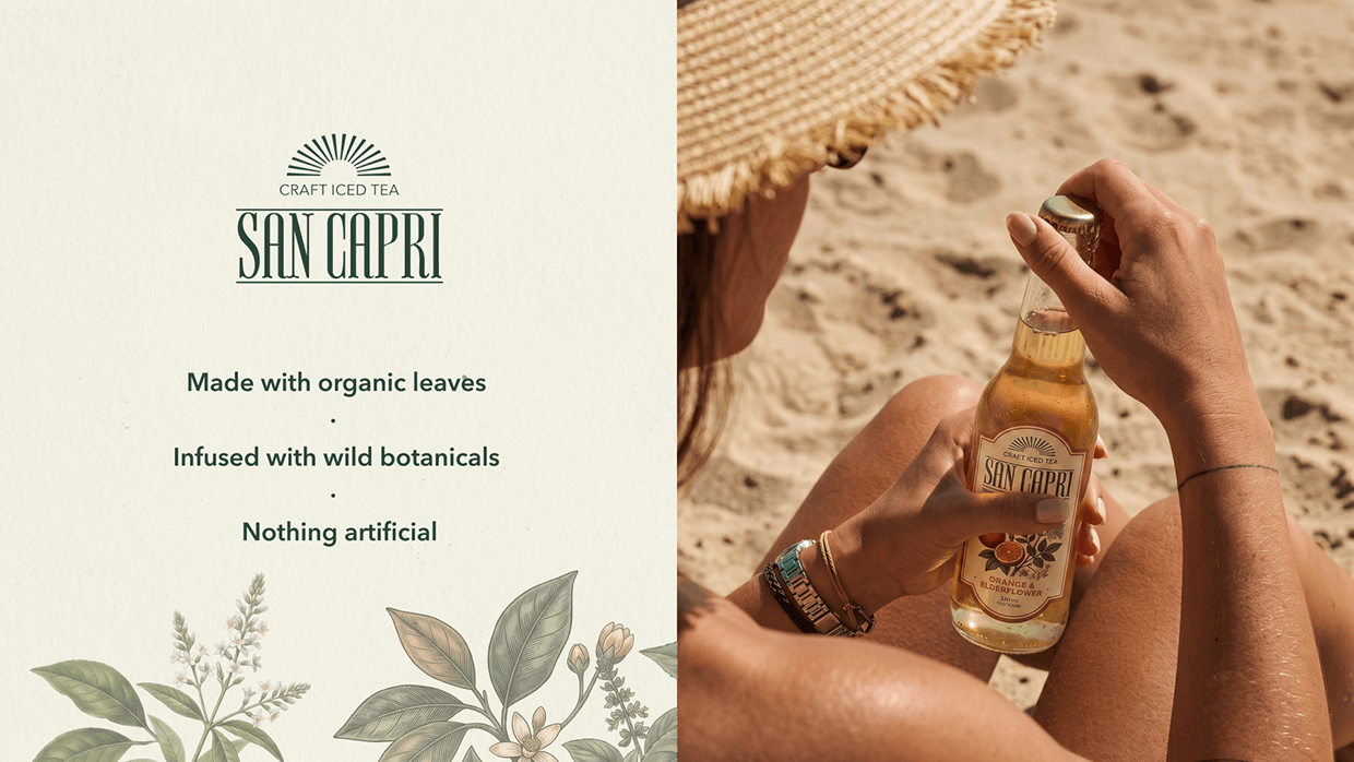 San Capri | Craft Iced Tea | Branding&Packaging Design Image 9