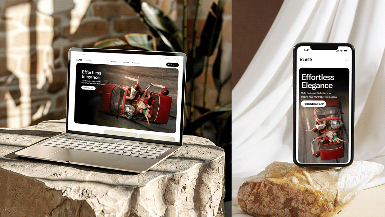 Klaer: Celebrity-Inspired Fashion App Landing Page Image 4