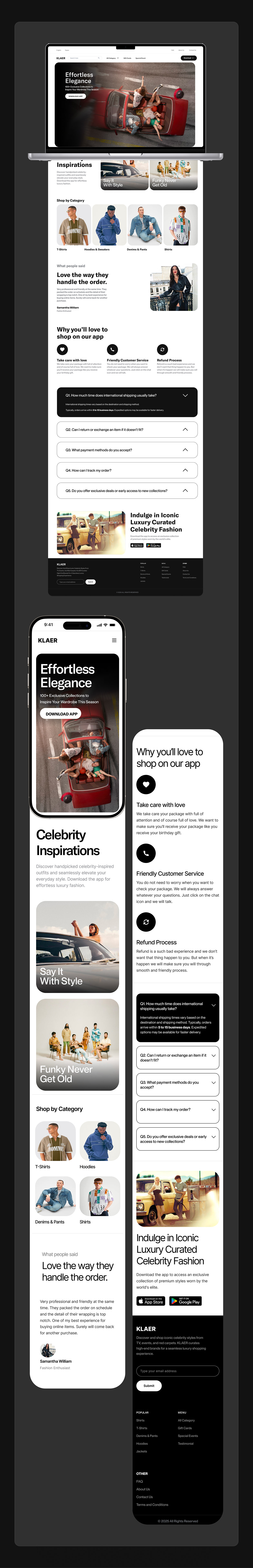 Klaer: Celebrity-Inspired Fashion App Landing Page Image 5