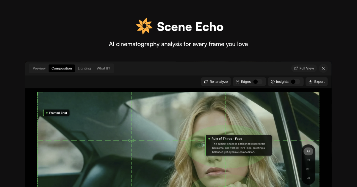 Scene Echo — Cinematic Analysis for Stills & Video