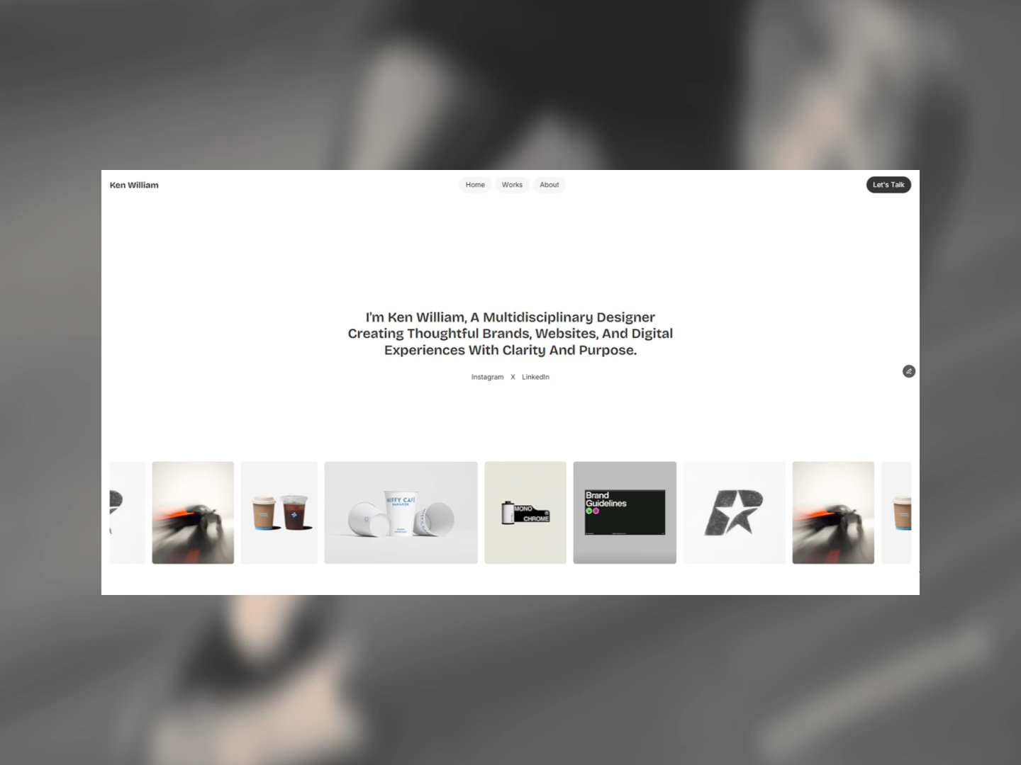 Ken William: Free Portfolio Website Template