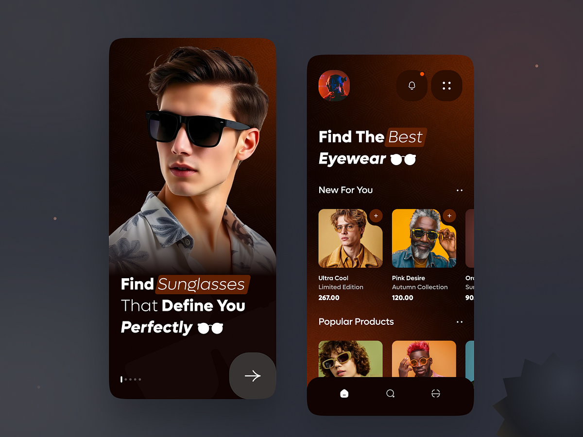 Sunglasses - Mobile app