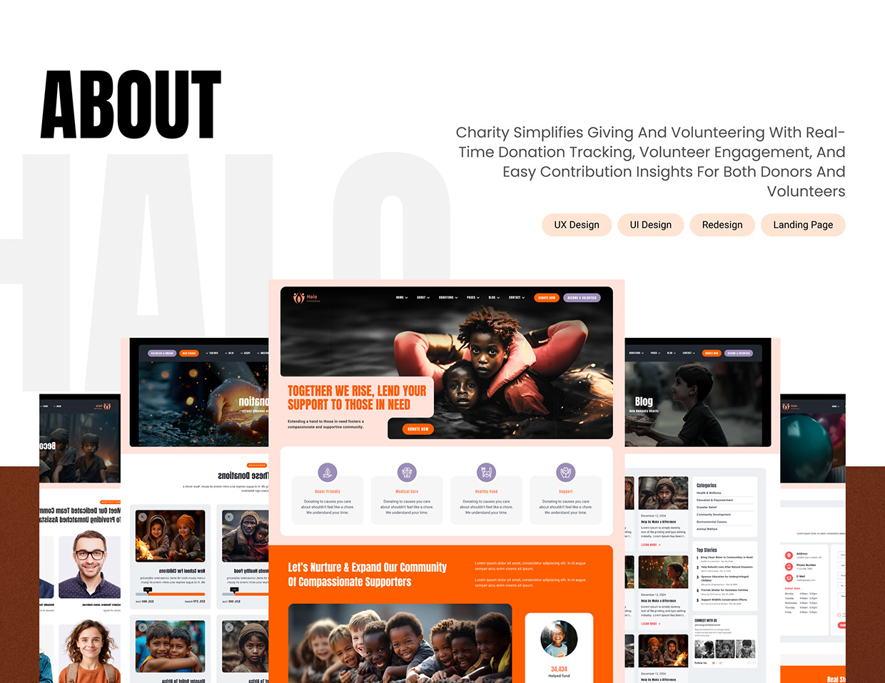 Halo Humanity Charity UI-UX website Design Image 0