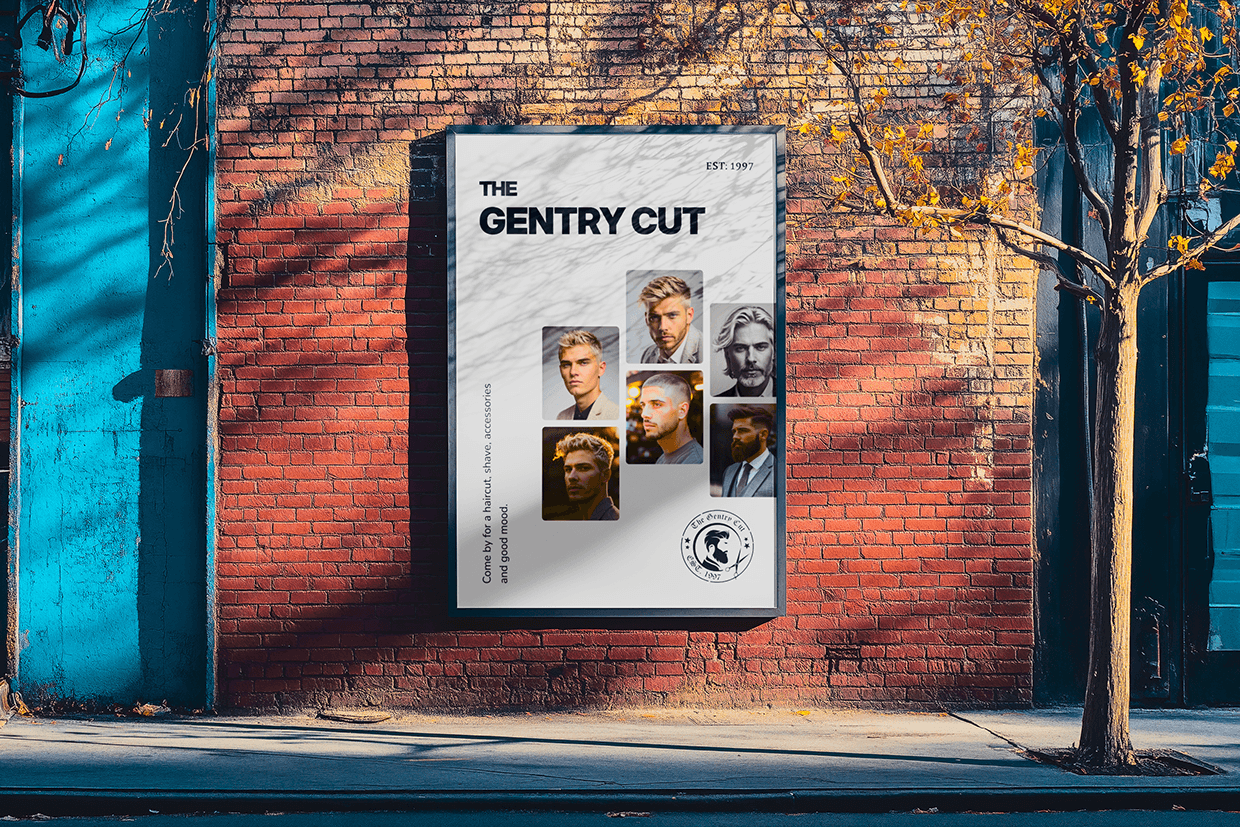 The Gentry Cut - Men's Salon Website UI/UX Design Image 1