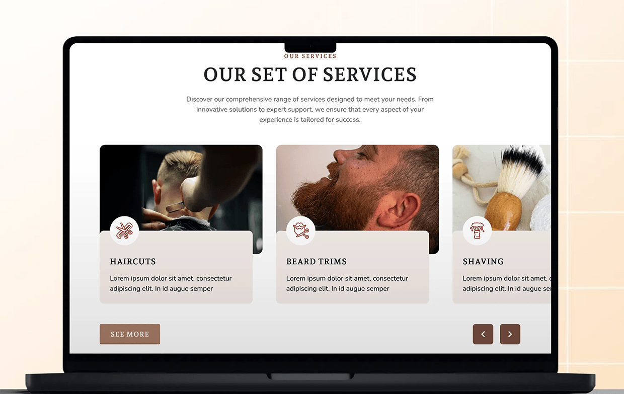 The Gentry Cut - Men's Salon Website UI/UX Design Image 6