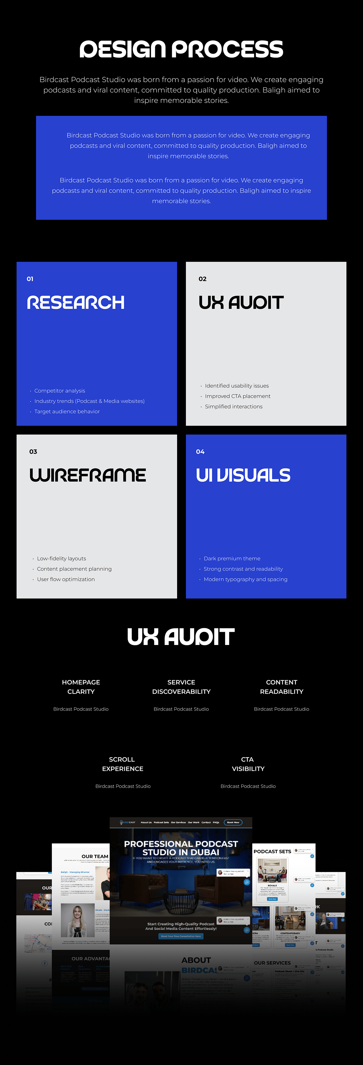 Birdcast Podcast Studio — Modern Website Redesign Image 2