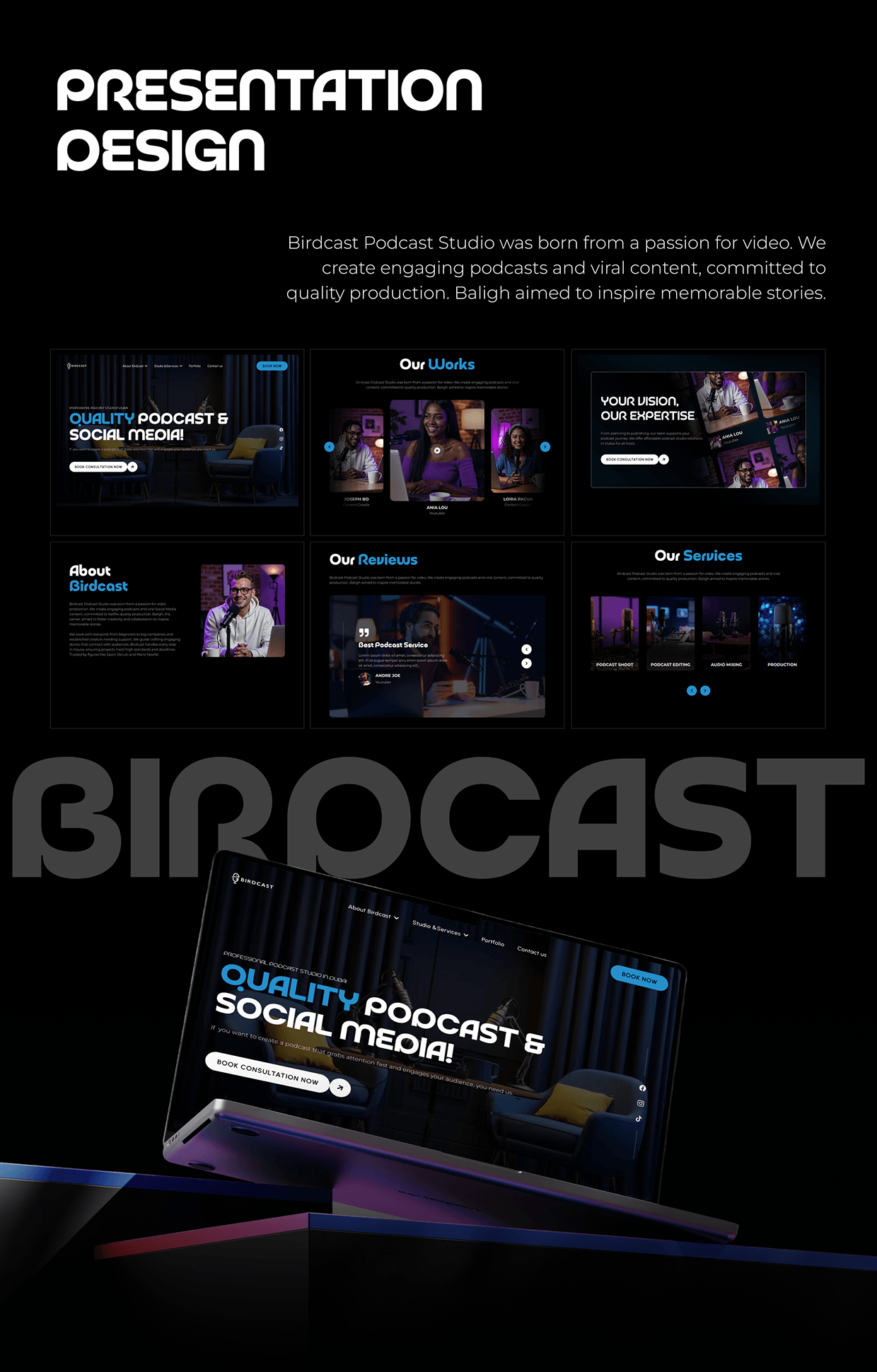 Birdcast Podcast Studio — Modern Website Redesign Image 8