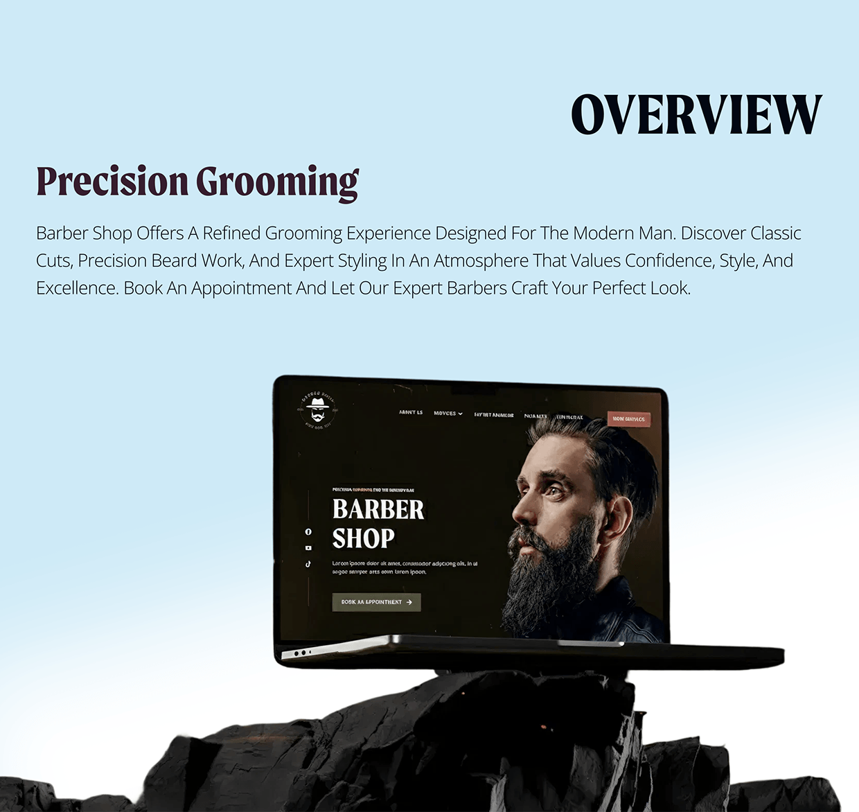 Barber Shop – Men’s Salon Website UI/UX Design Image 0