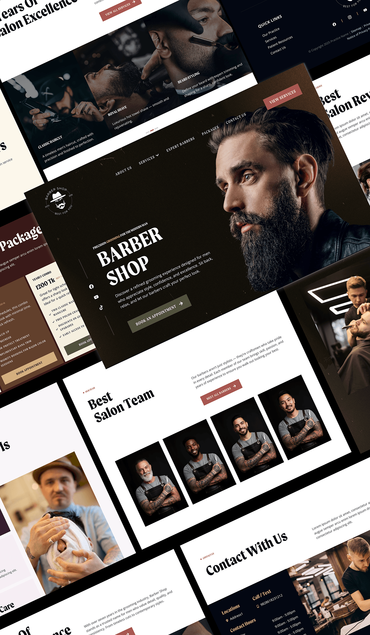 Barber Shop – Men’s Salon Website UI/UX Design Image 7