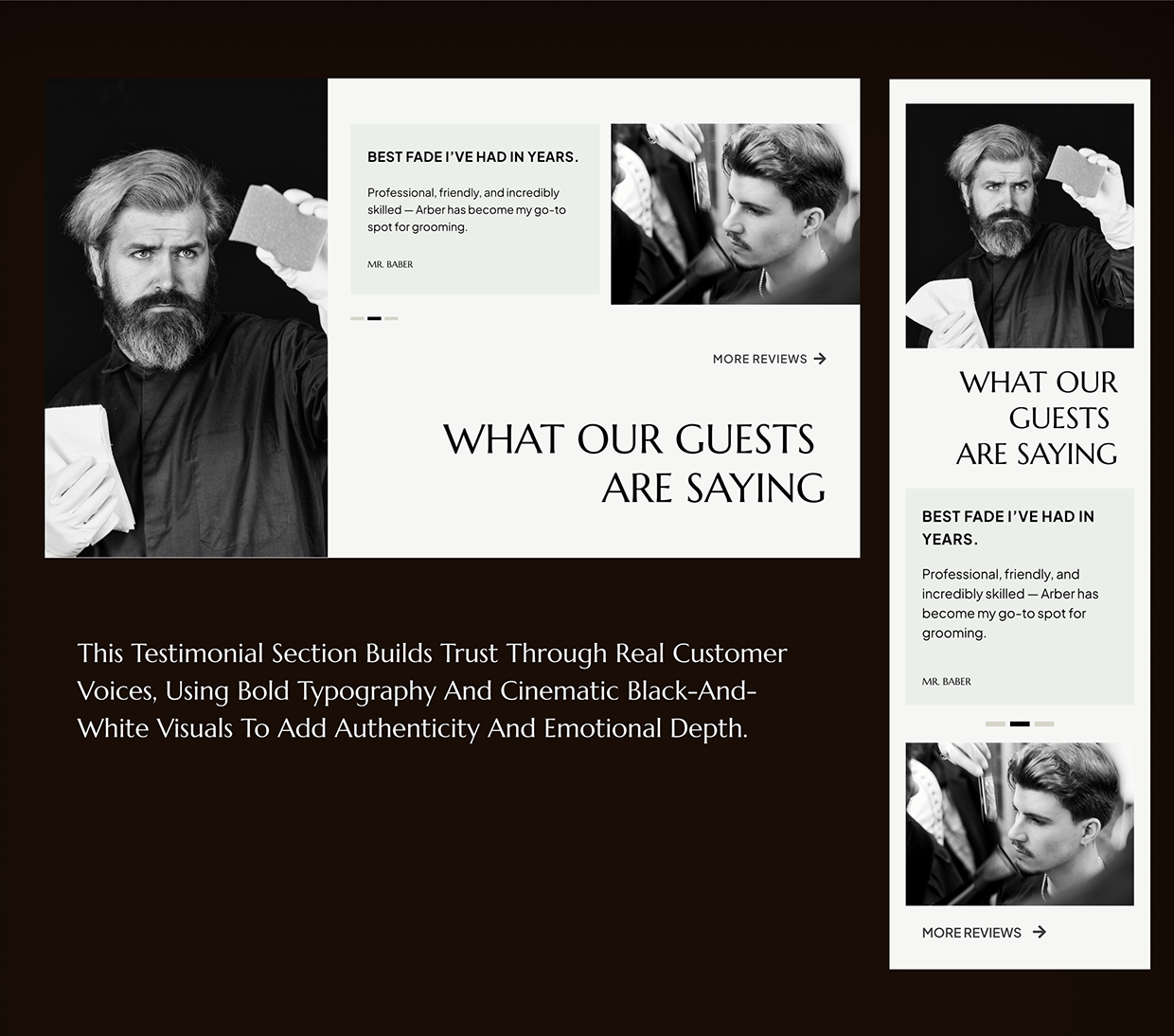 Arber Shop – Men’s Salon Website UI/UX Design Image 7